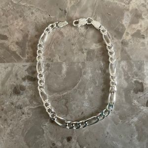 Italian Silver Figaro Bracelet 7”